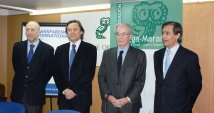 Los componentes del Consejo Directivo de TI España, Manuel Villoría, Jesús Lizcano, Antonio Garrigues y Jesús Sánchez Lombás, en el acto de presentación de los resultados
